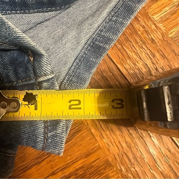 Free People Bridgette Denim Mini Shortie Shorts Sz 29 Button Fly - Picture 13 of 13